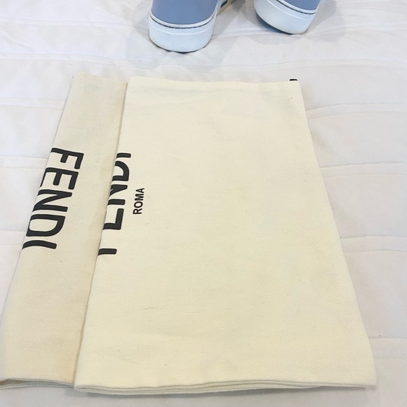 FENDI Monsters Motif Leather Sneakers US8 - Picture 7 of 8